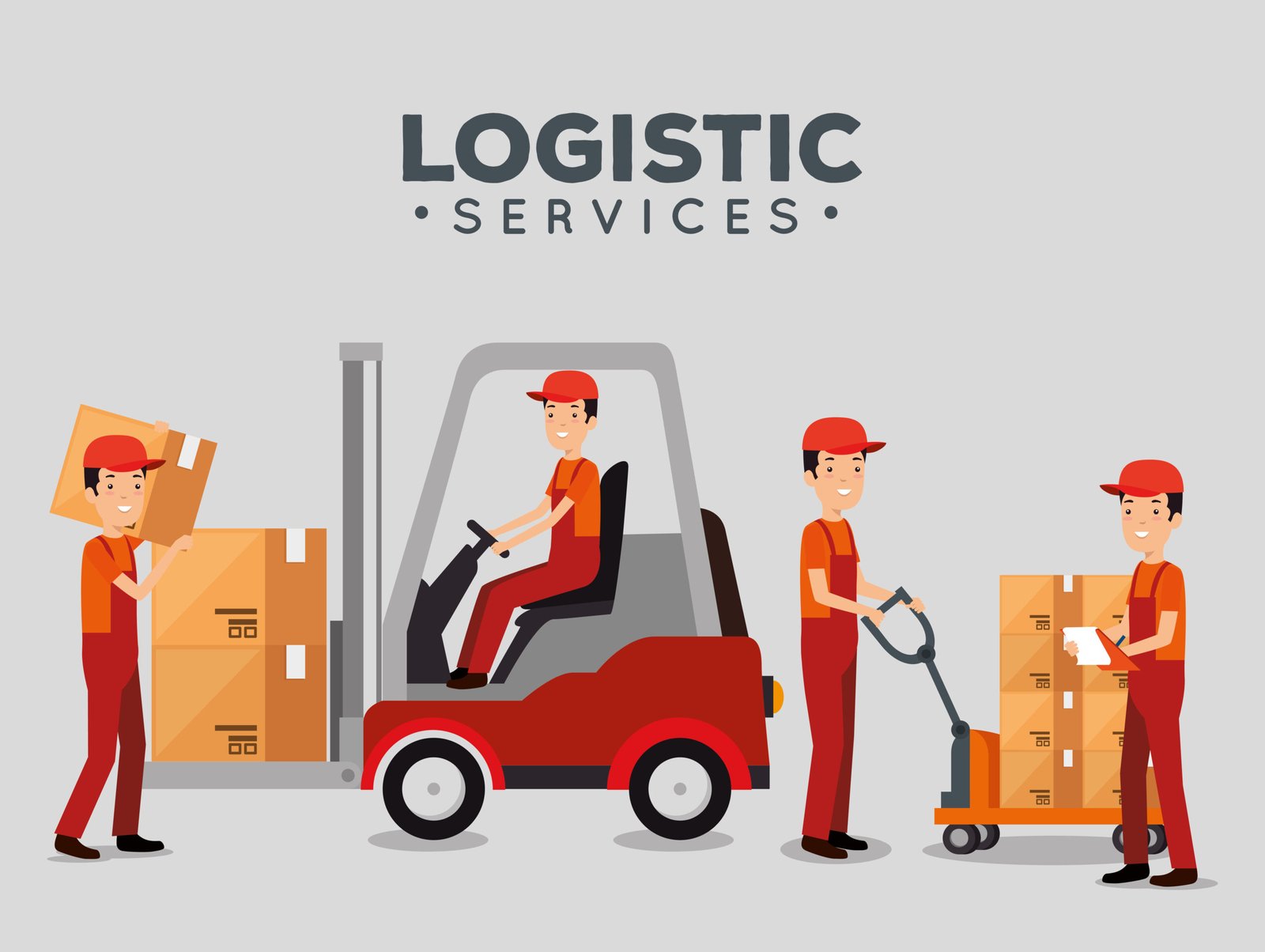 logistic services with team delivery workers
